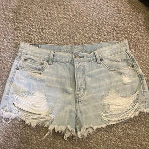 American Eagle Tom Girl Shortie Jean Shorts Size 14